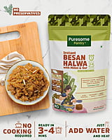 Instant Besan Halwa with Millet & Gur