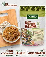 Instant Besan Halwa with Millet & Gur