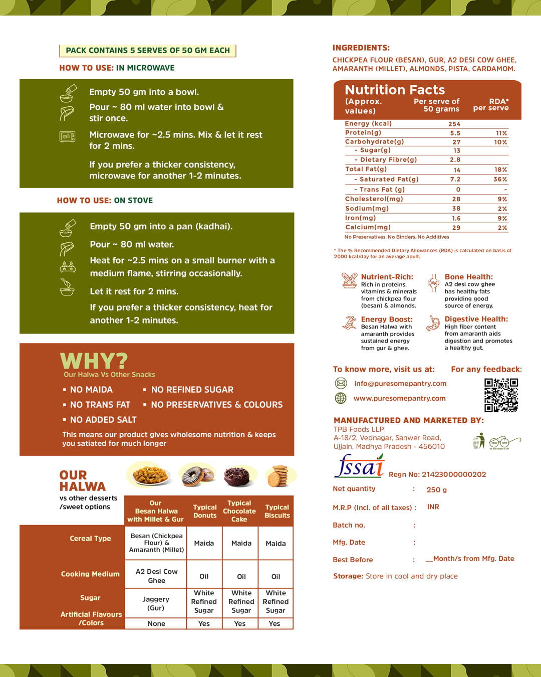 Instant Besan Halwa with Millet & Gur Instant Besan Halwa with Millet & Gur