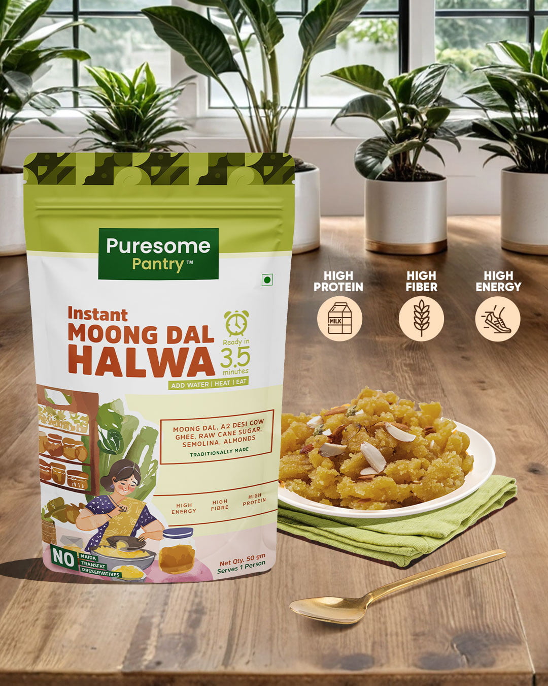 Instant Moong Dal Halwa Instant Moong Dal Halwa